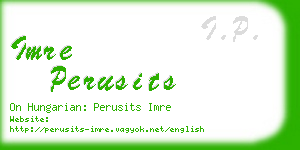 imre perusits business card